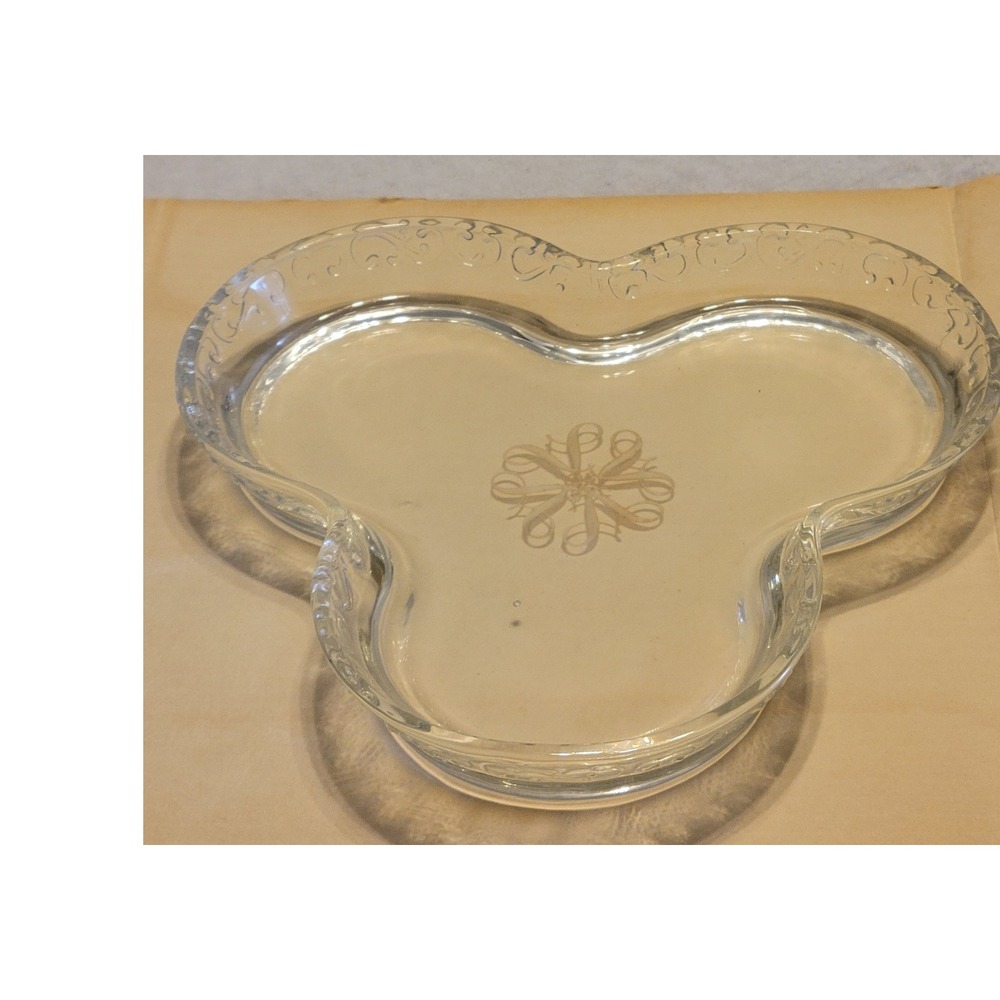 Avon Fragrance Vanity Trinket Dish Tray Vintage Glass Farmhouse Decor Clear New
